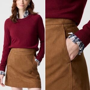 J.Crew Suede Mini Skirt in Brown - size 6
